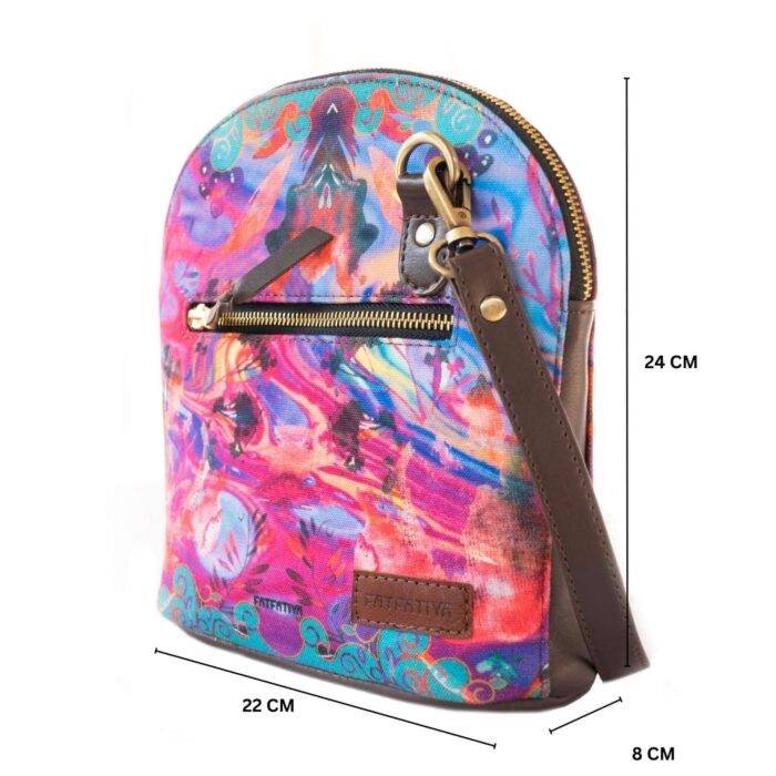 Abstract Love Womens Crossbody Sling Bag - Image 3