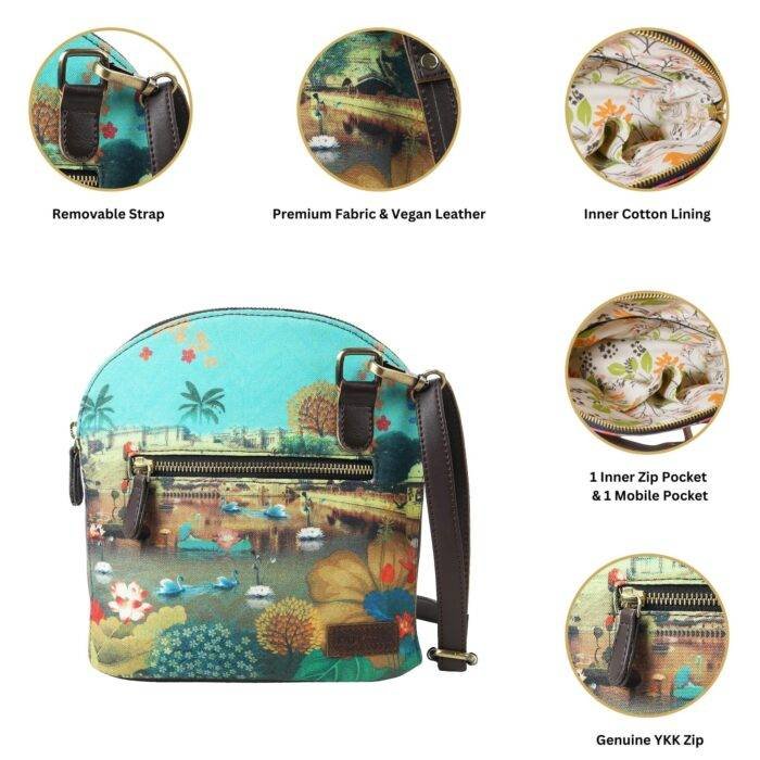 Beautiful Lakeside Handmade Crossbody Bag - Image 3