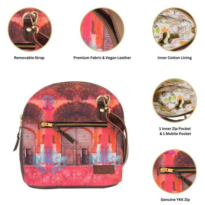 Pink Royal Door Unique Crossbody Bag - Image 2