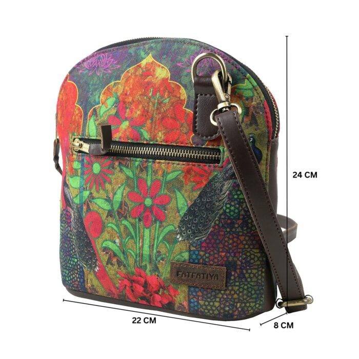 Colour Splash Flower Crossbody Bag - Image 4