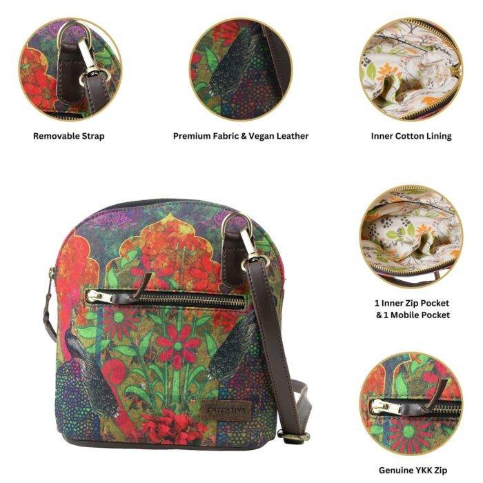 Colour Splash Flower Crossbody Bag - Image 3