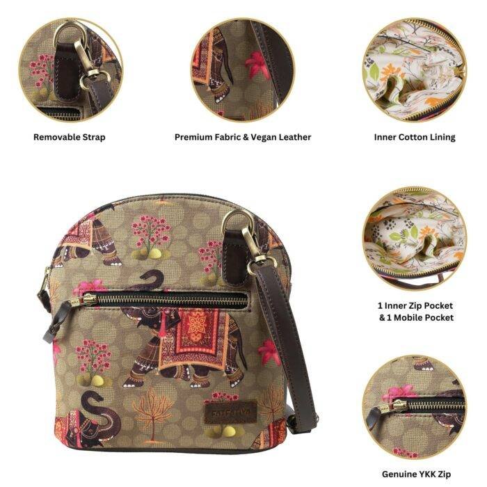 Shekhawati Haathi Designer Crossbody Bag - Image 3