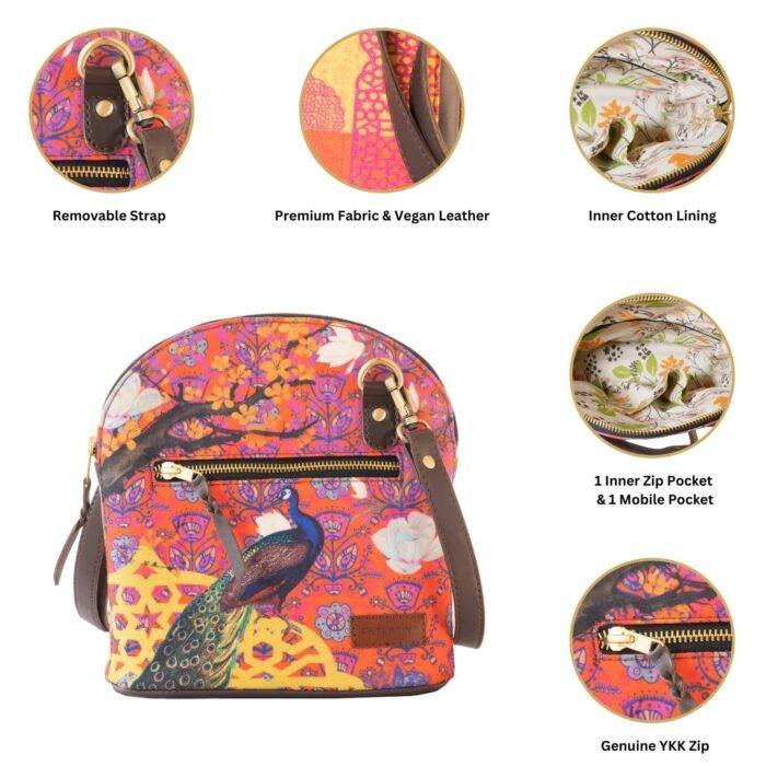 Song of Peacock Crossbody Shoulder Bag - Image 2