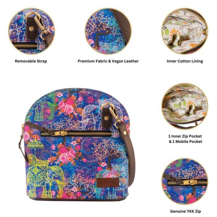 Elephant Ride Designer Crossbody Bag - Image 2
