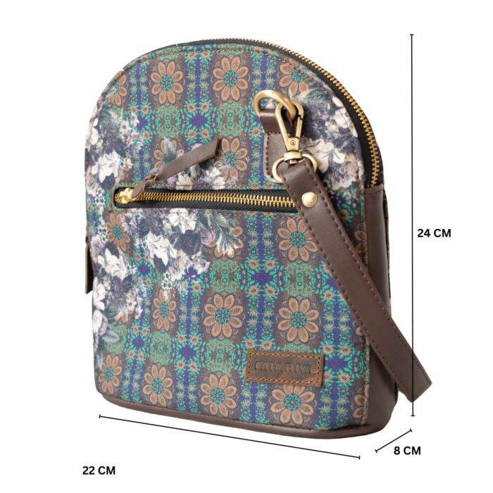Elegant Flower of Stone Travel Crossbody Bag - Image 4
