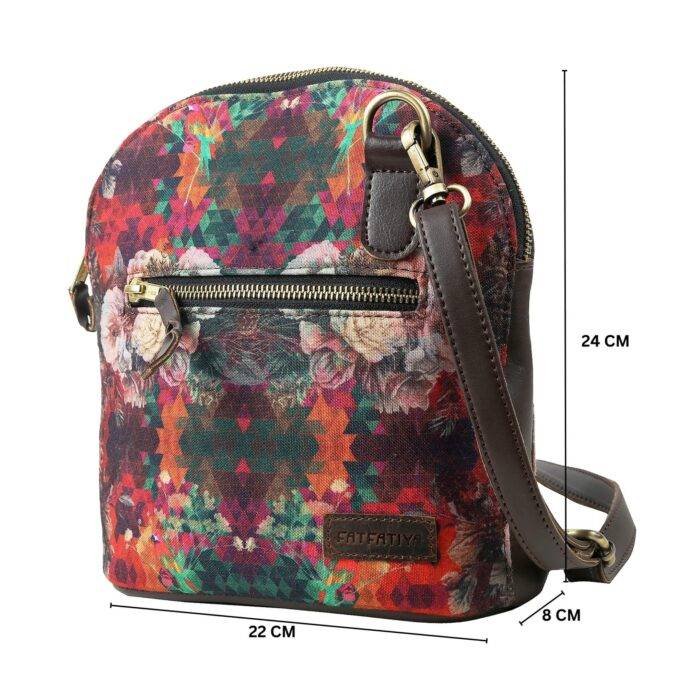Multicolour Floral Cool Crossbody Bag - Image 4