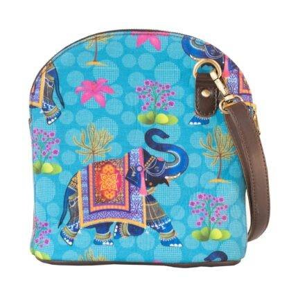 Royal Elephant Zipper Crossbody Bag