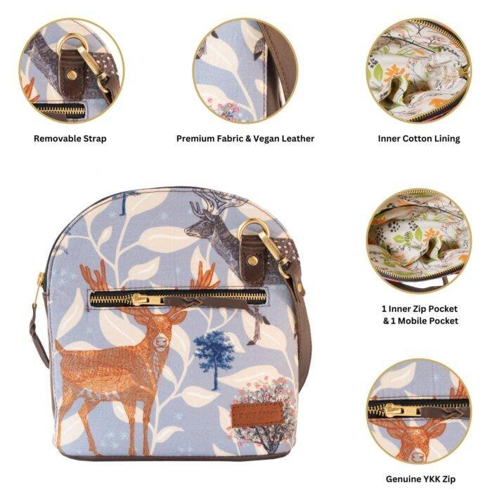 Deer Motif Crossbody Designer Bag - Image 2