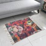Multicolour Floral Polyester Rug - Image 2