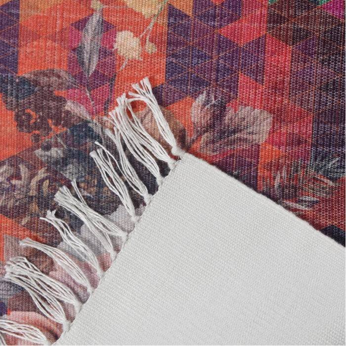 Multicolour Floral Polyester Rug - Image 3
