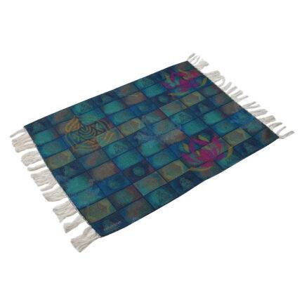Geometric Design Printed Polyester Rug