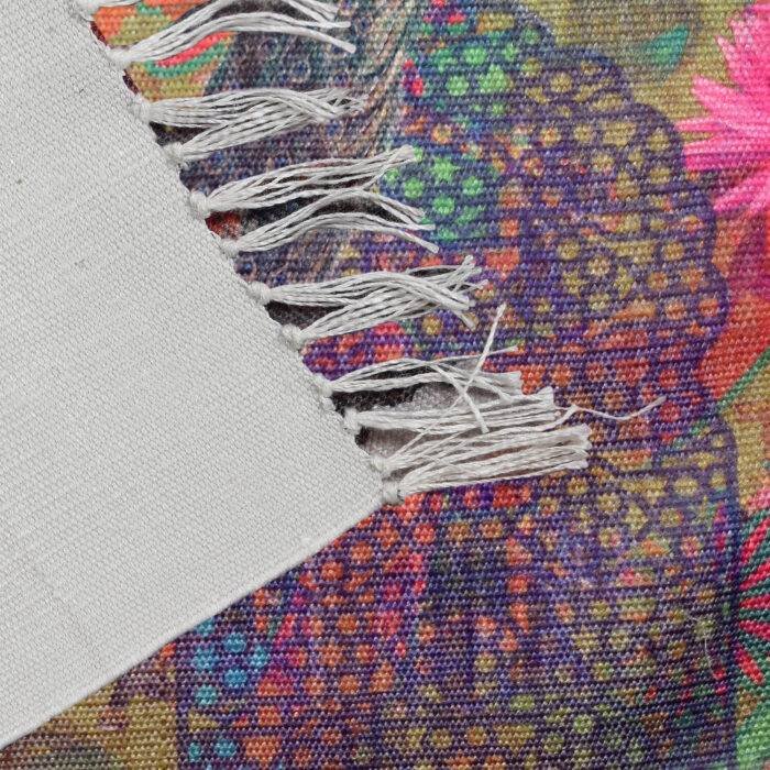 Two Peacock Polyester Area Rug - Image 2