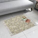 White Lotus Flower Printed Rug - Image 3