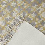 White Lotus Flower Printed Rug - Image 2