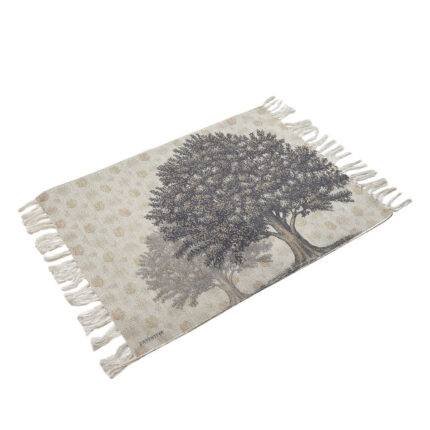 Contemporary Big Tree Polyester Area Rug