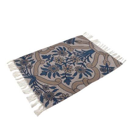 Flower Pattern Re-Cycled Polyester Rug