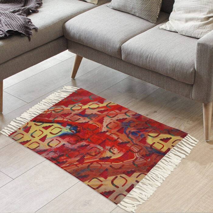 Checked Lava Recycled Rug - Image 4