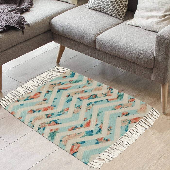 Chevron Zigzag Recycled Rug - Image 4