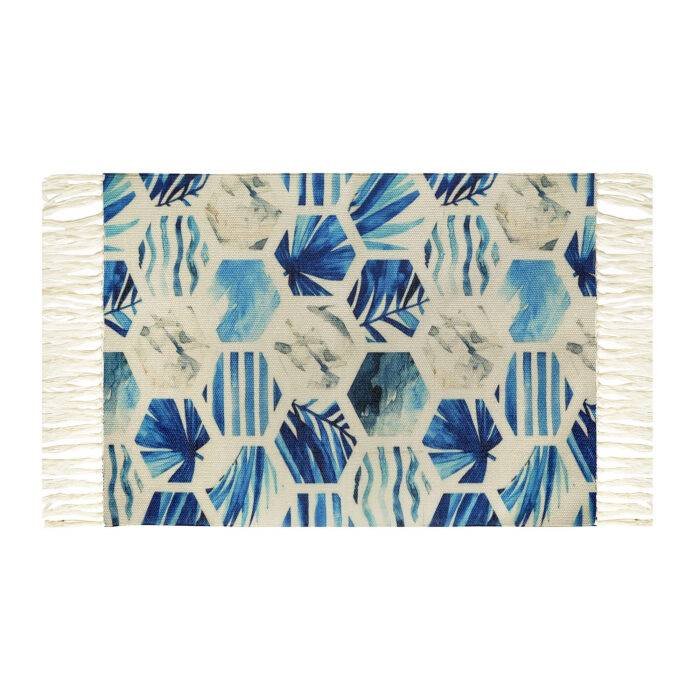 Hexagonal Nature Recycled Rug - Image 3