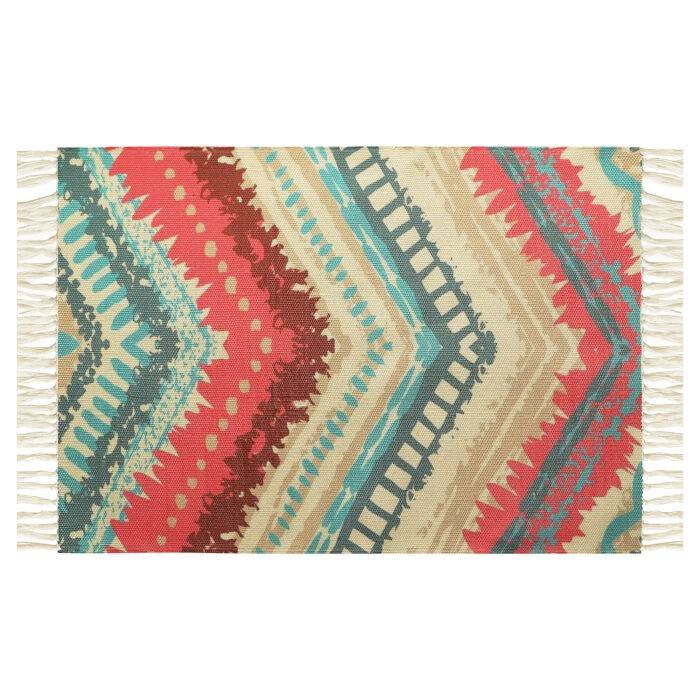 Red Arrow Head Recycled Rug - Image 3