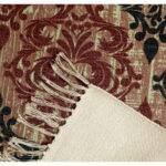 Red Brocade Recycled Rug - Image 2