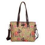 Stylish Elephant Design Handmade Office Tote Bag