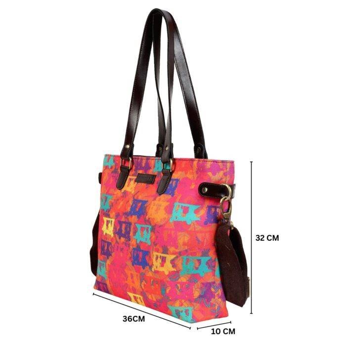 Stylish Autorickshaw Design Handmade Office Tote Bag - Image 4