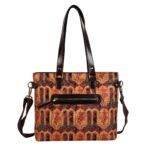 Flowers Design Handmade Office Tote Bag for Women - Image 5