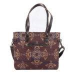 Brown Floral Motif Trendy Bag for Women - Image 5