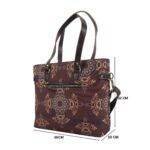 Brown Floral Motif Trendy Bag for Women - Image 4