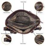 Brown Floral Motif Trendy Bag for Women - Image 3