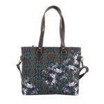 Abstract Flower Print Women Designer Bag