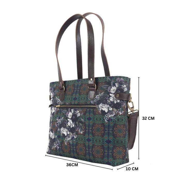 Abstract Flower Print Women Designer Bag - Image 4