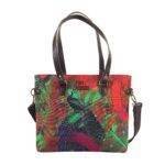 Peacock in Castle Printed Canvas Tote Bag