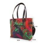 Peacock in Castle Printed Canvas Tote Bag - Image 4