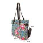 Blue and Pink Flower Women Tote Handbag - Image 4