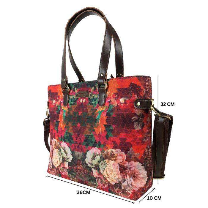 Women Multicolor Floral Tote Bag - Image 4