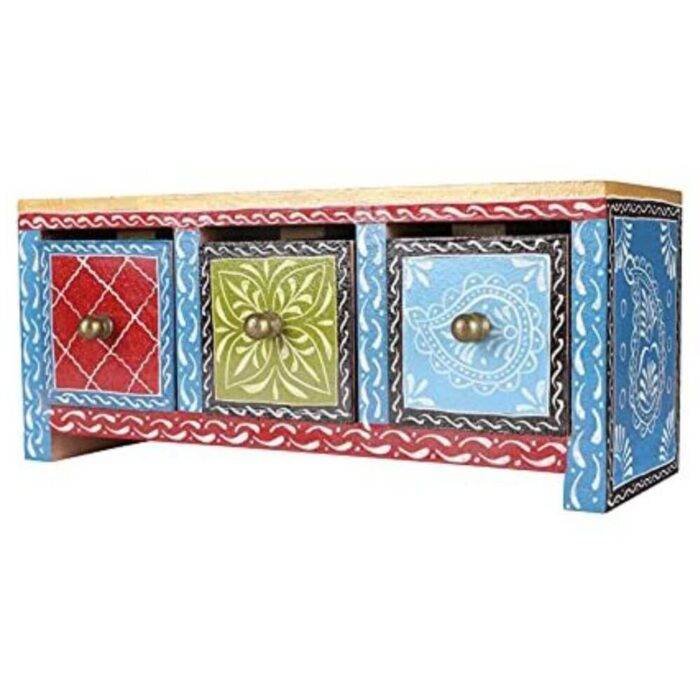 Wooden Drawer Box Decorative Showpiece Multi - Image 3