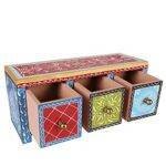 Wooden Drawer Box Decorative Showpiece Multi - Image 2