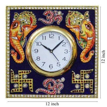 Puja Design Painted Colorful Wall Clock