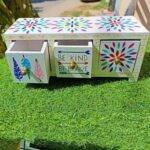 Wooden Drawer Box Decorative Showpiece Cream - Image 2