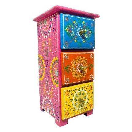 Wooden Drawer Chest Decorative Showpiece Multi