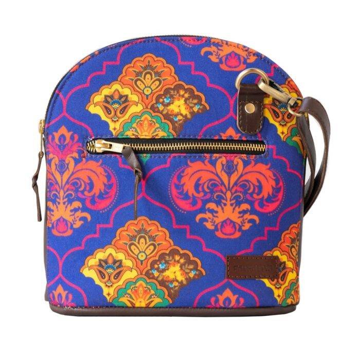Printed Multicolour Crossbody Canvas Bag - Image 4