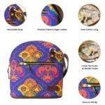 Printed Multicolour Crossbody Canvas Bag - Image 2