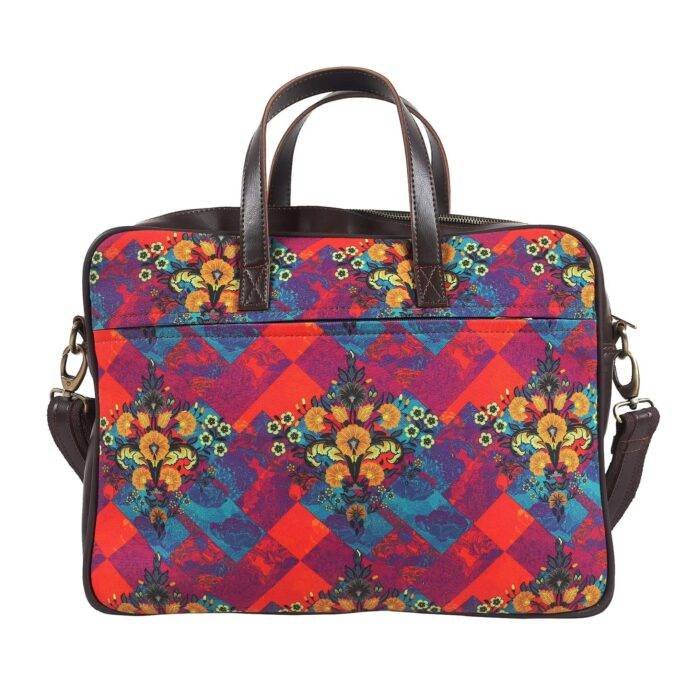 Shekhawati Motif Print Handmade Laptop Bag - Image 4