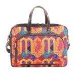Multicoloured Motif Printed Laptop Bag - Image 8