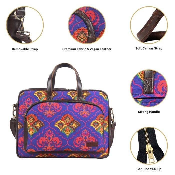 Shekhawati Decorative Pattern Laptop Bag for Women - Image 2