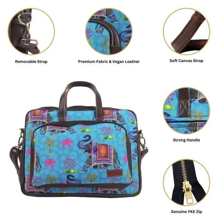 Royal Elephant Designer Laptop Bag - Image 2