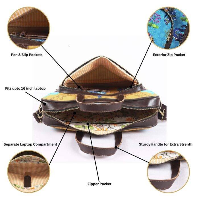 Royal Elephant Designer Laptop Bag - Image 7