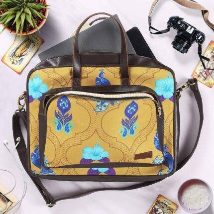Peacock Motif Stylish Laptop Bag